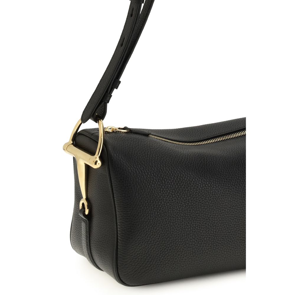 Gucci Black Calf Leather Bos Taurus Shoulder Bag | Regal Royce