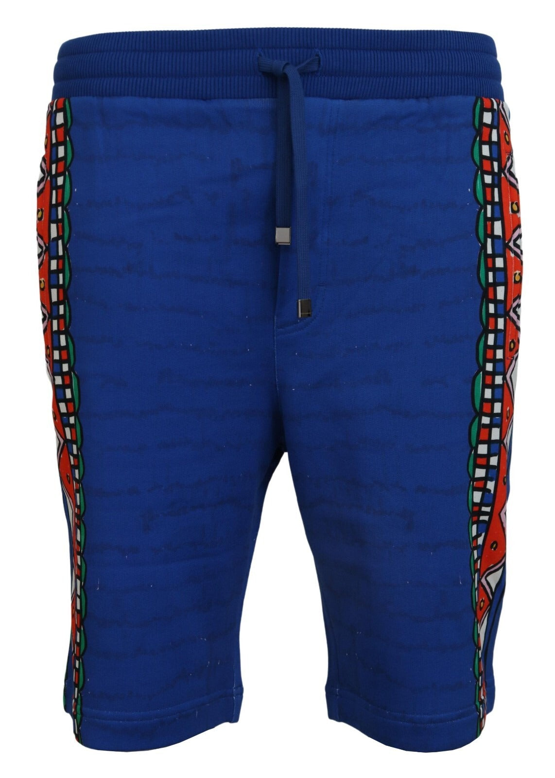 Dolce & Gabbana Blue Cotton Printed Bermuda Trousers Shorts | Regal Royce