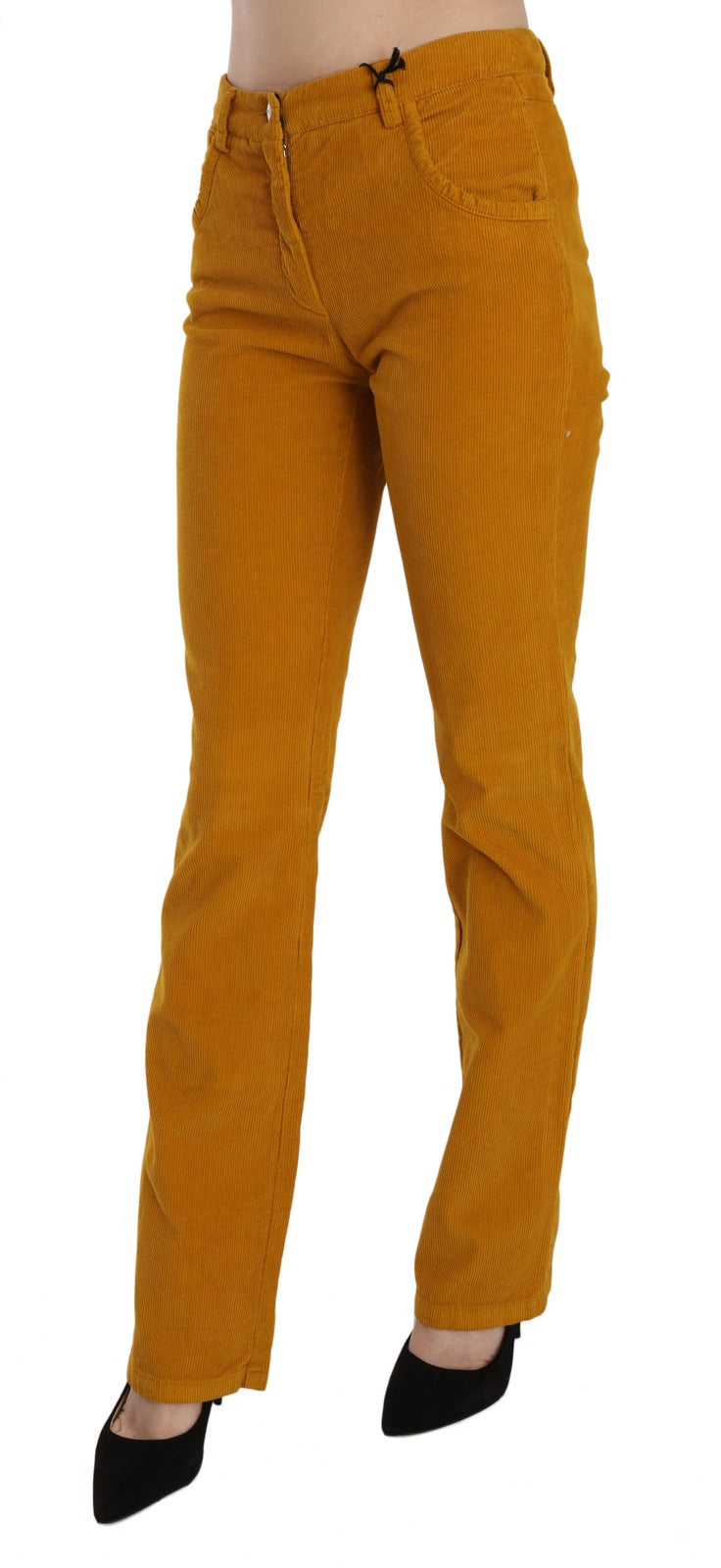 Costume National Orange High Waist Straight Trouser Pants | Regal Royce
