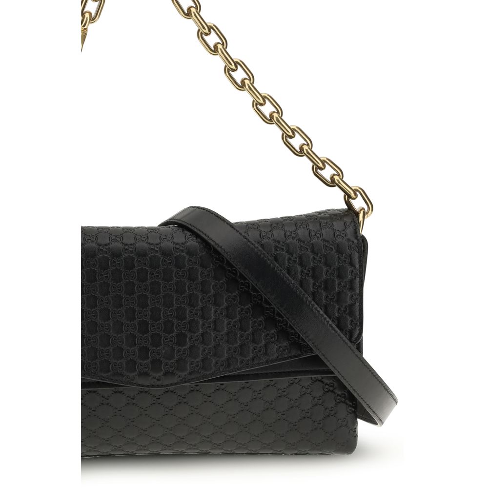 Gucci Black Calf Leather Bos Taurus Shoulder Bag | Regal Royce