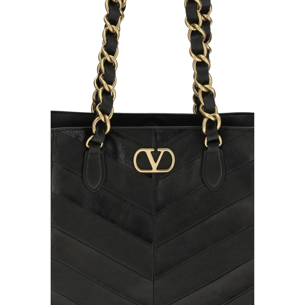 Valentino Garavani Black Napa Leather / Calf Bos Taurus Shoulder Bag | Regal Royce