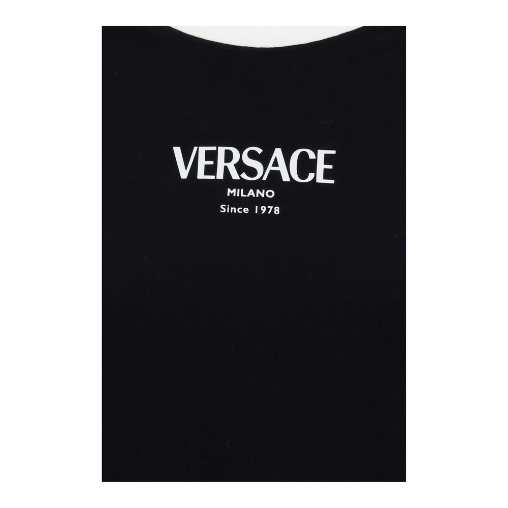 Versace Black Viscose T-Shirt | Regal Royce