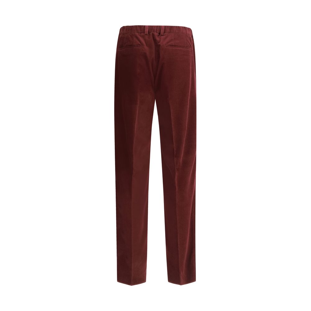 Fendi Bordeaux Cotton Casual Pants | Regal Royce