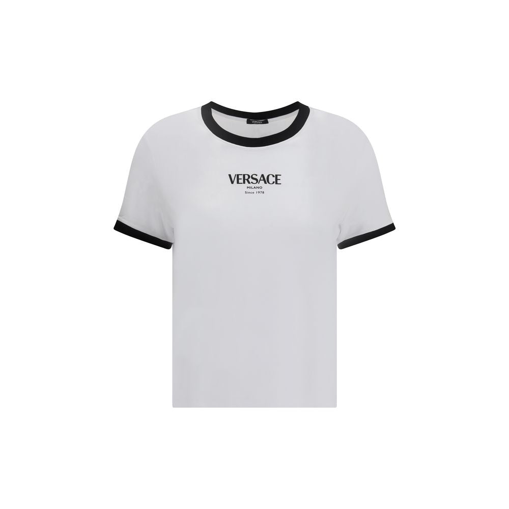 Versace White Viscose T-Shirt | Regal Royce