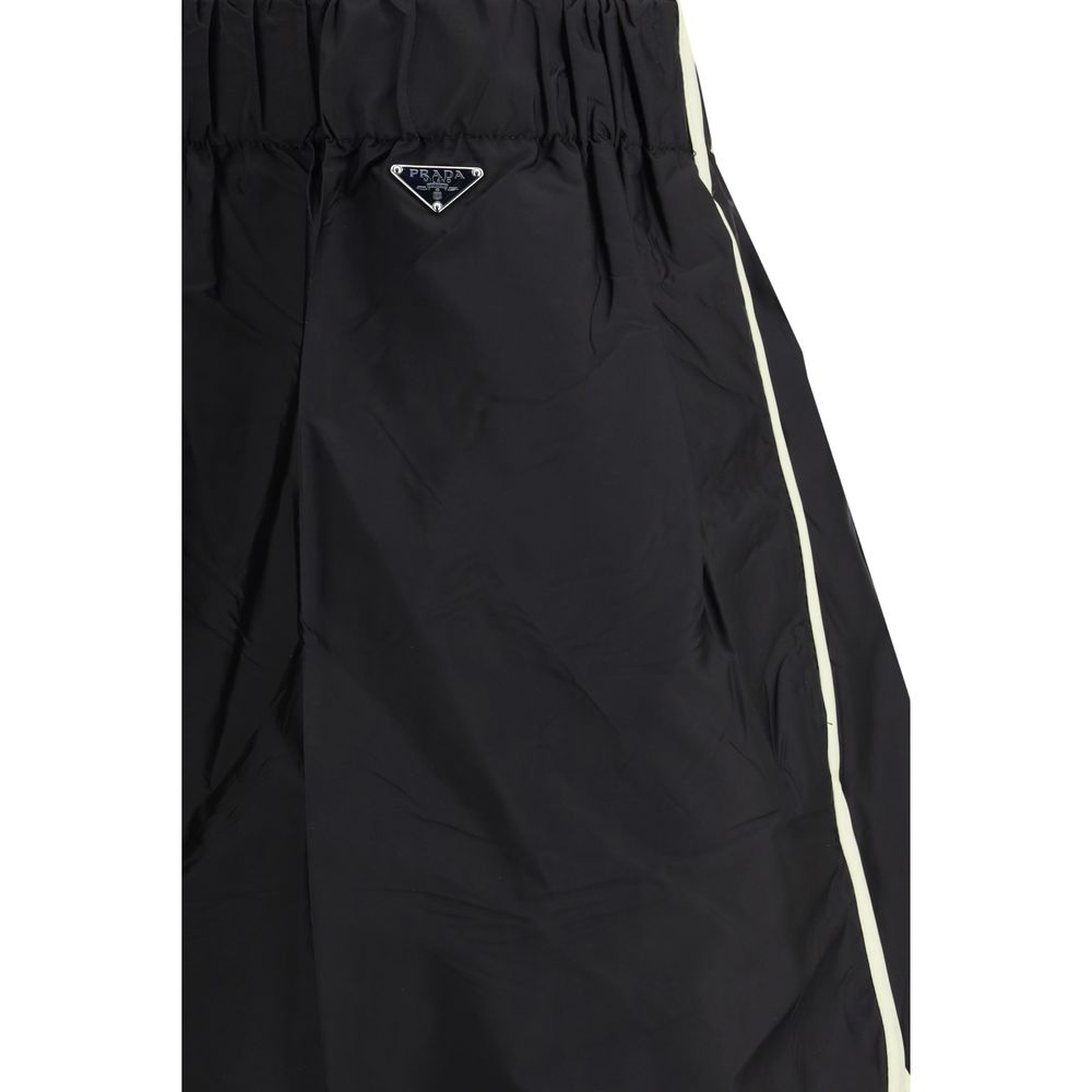 Prada Black Recycled Polyamide Bermuda Shorts | Regal Royce
