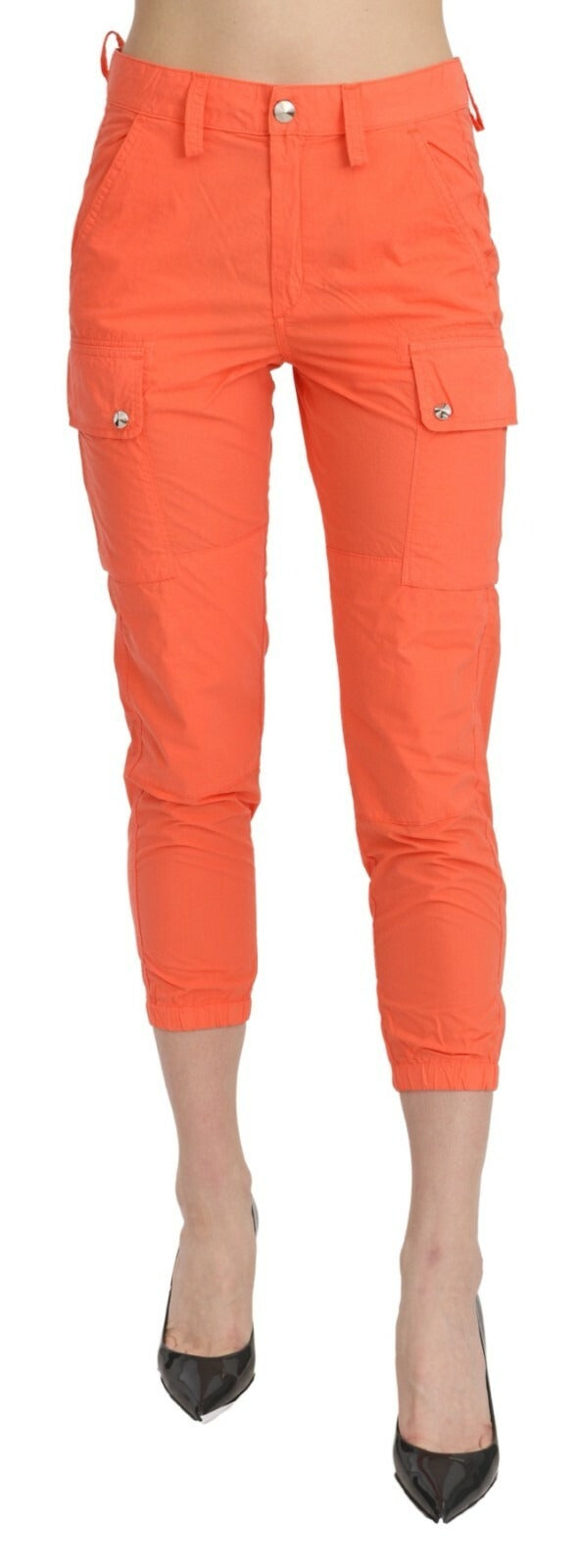 CYCLE Cotton Orange High Waist Skinny Cropped Trouser Pants | Regal Royce