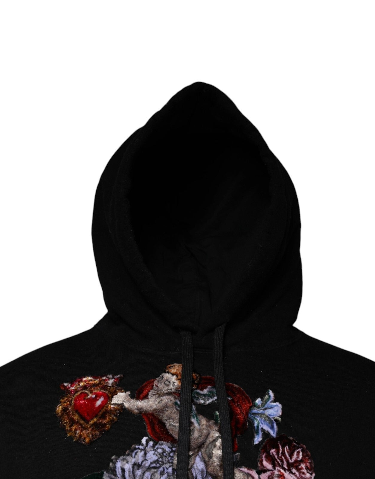 Dolce & Gabbana Black Paradiso Hooded Men Sweatshirt Sweater | Regal Royce