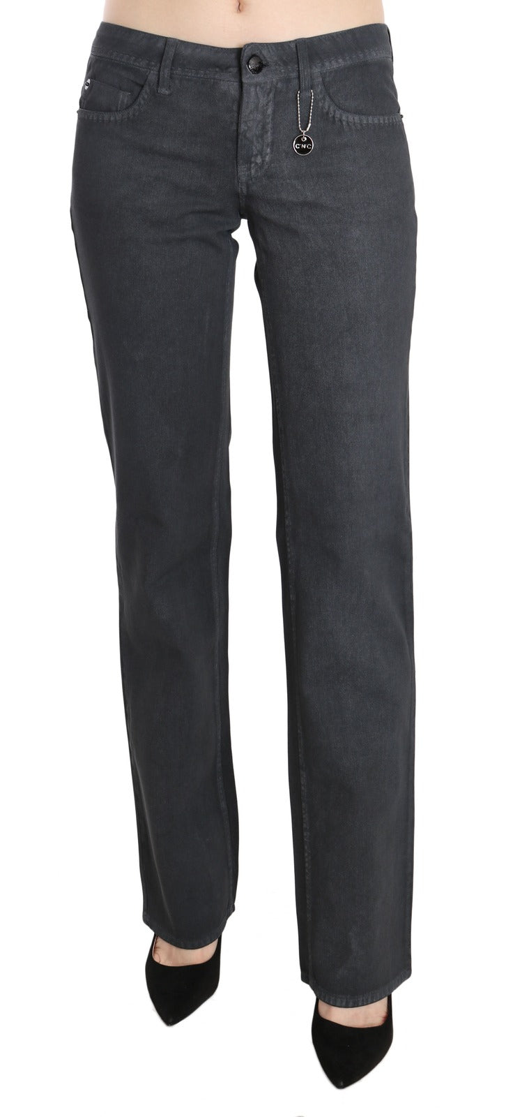 Costume National Gray Low Waist Straight Denim Pants Jeans | Regal Royce