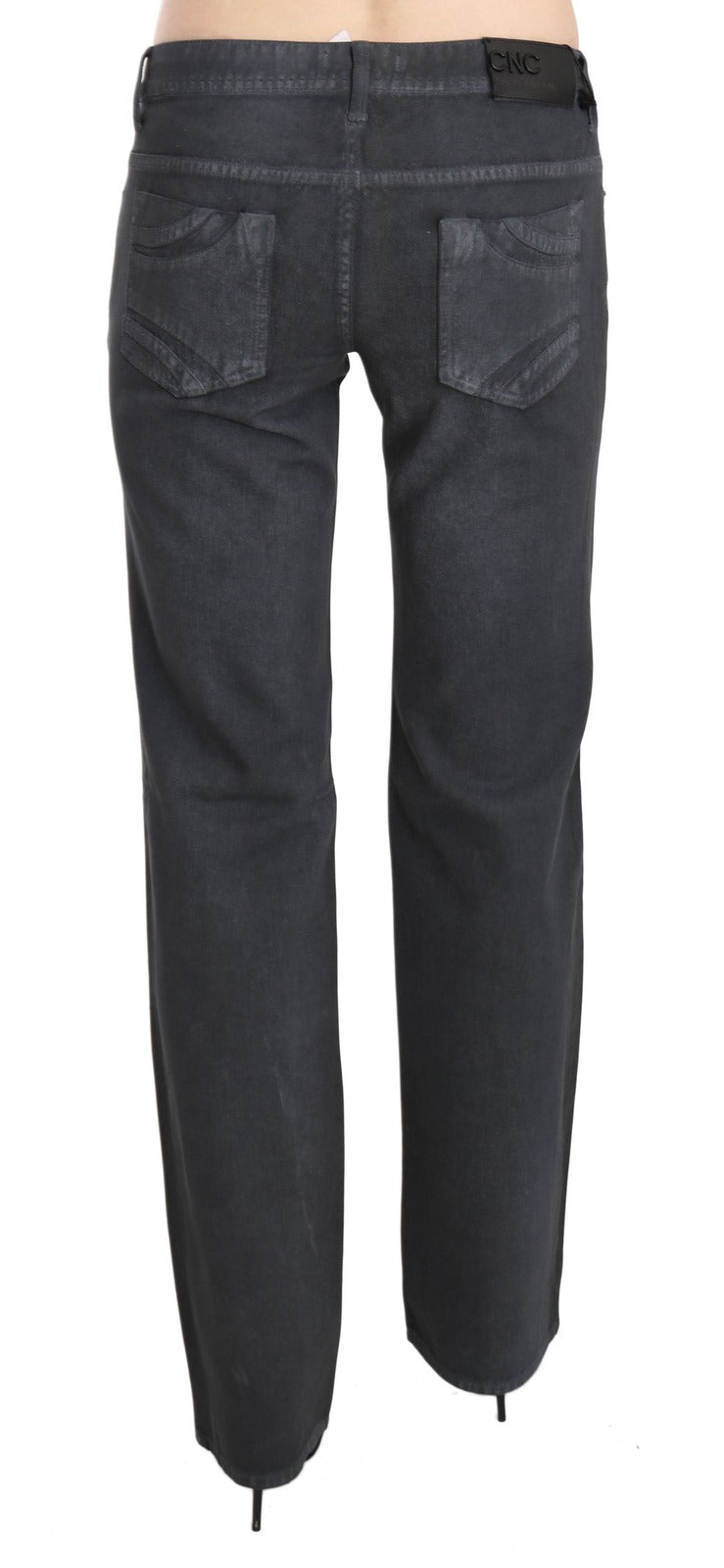 Costume National Gray Low Waist Straight Denim Pants Jeans | Regal Royce