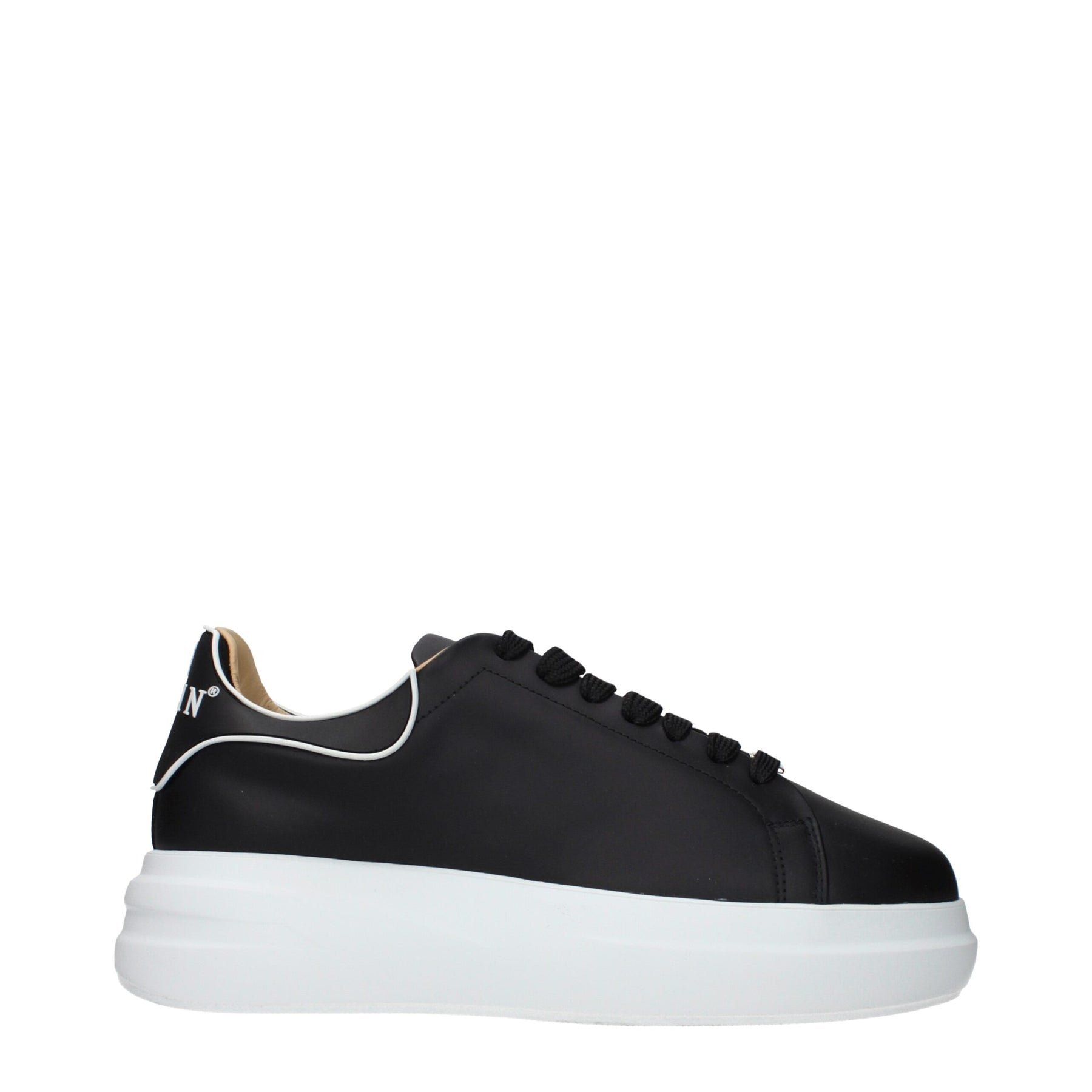 Philipp Plein Black Leather Chunky Sneakers | Regal Royce