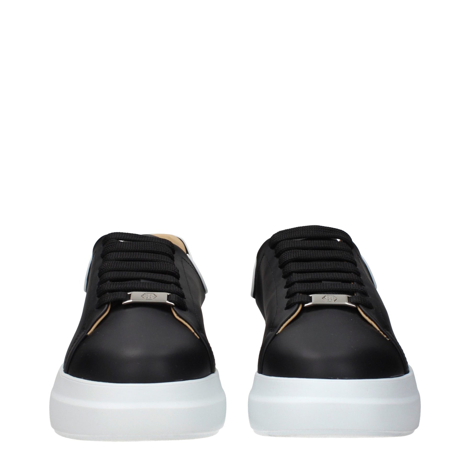 Philipp Plein Black Leather Chunky Sneakers | Regal Royce