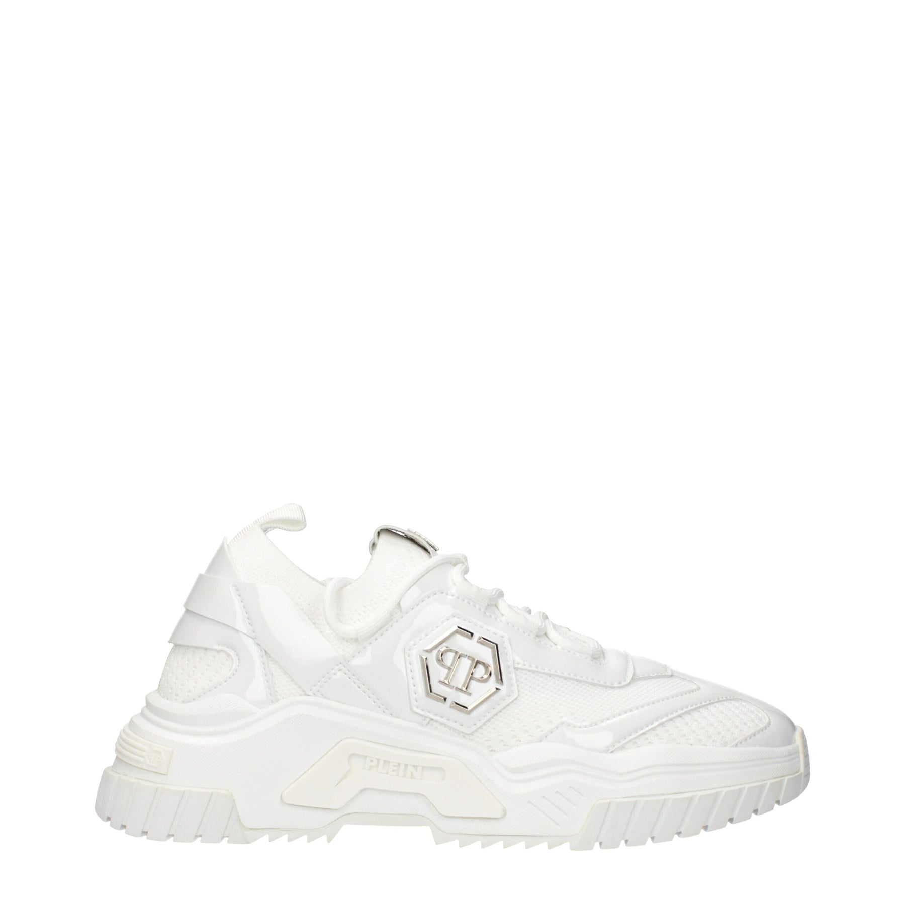 Philipp Plein White Fabric Chunky Sneakers | Regal Royce