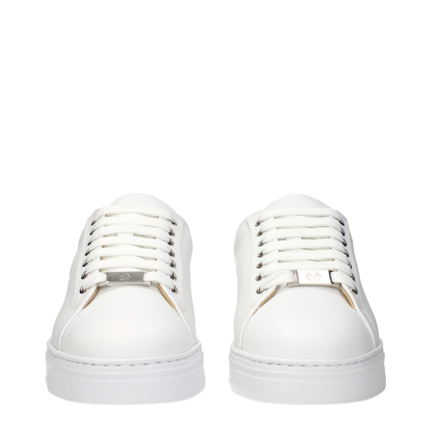 Philipp Plein White Leather Low Top Sneakers | Regal Royce