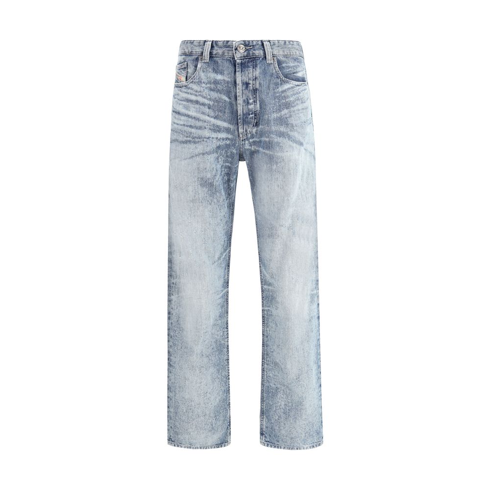 Diesel Light Blue Cotton Relaxed Fit Jeans | Regal Royce