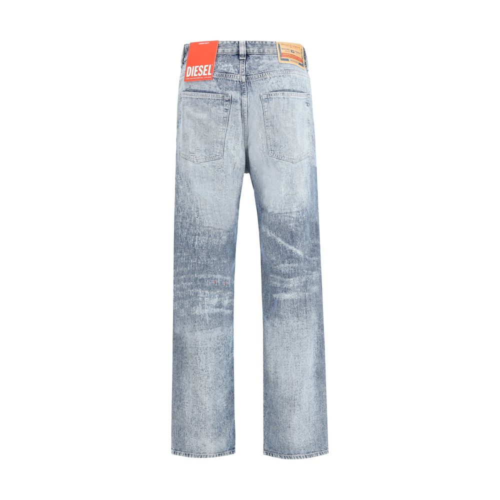 Diesel Light Blue Cotton Relaxed Fit Jeans | Regal Royce