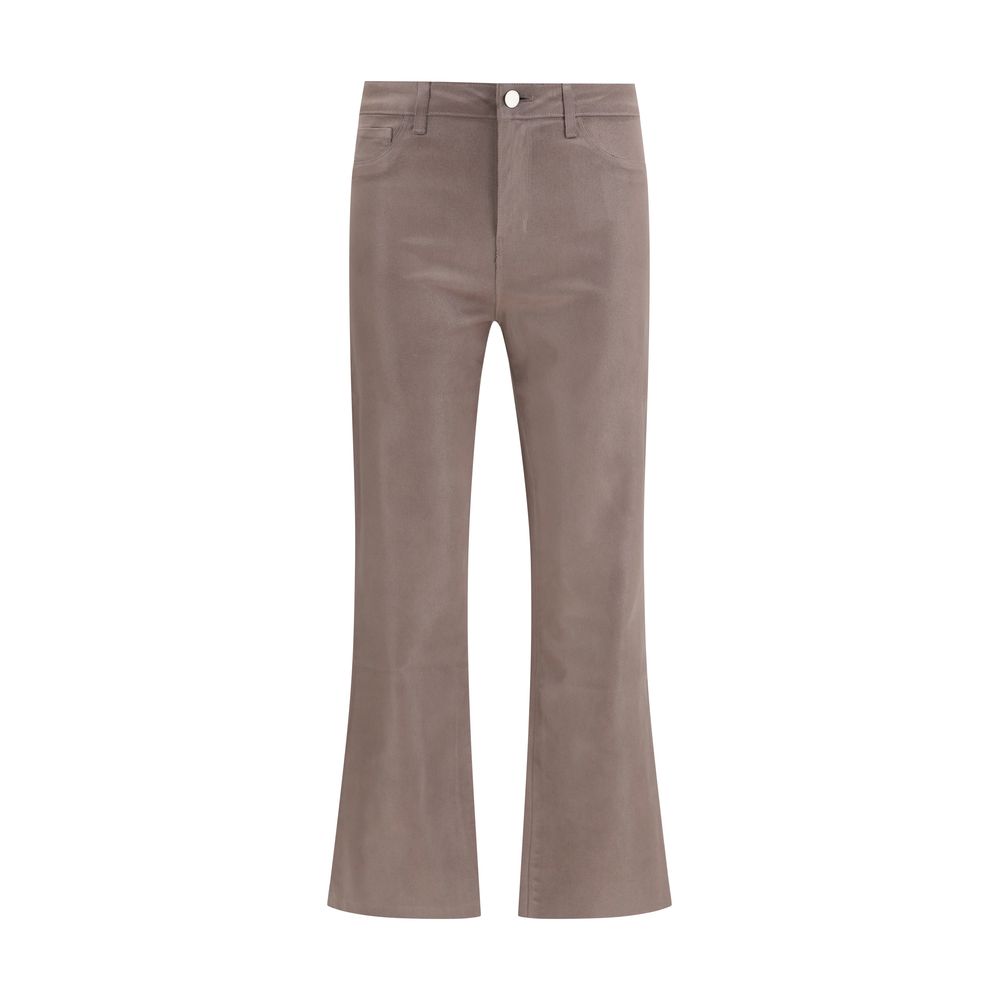 L'Agence Beige Cotton Casual Pants | Regal Royce