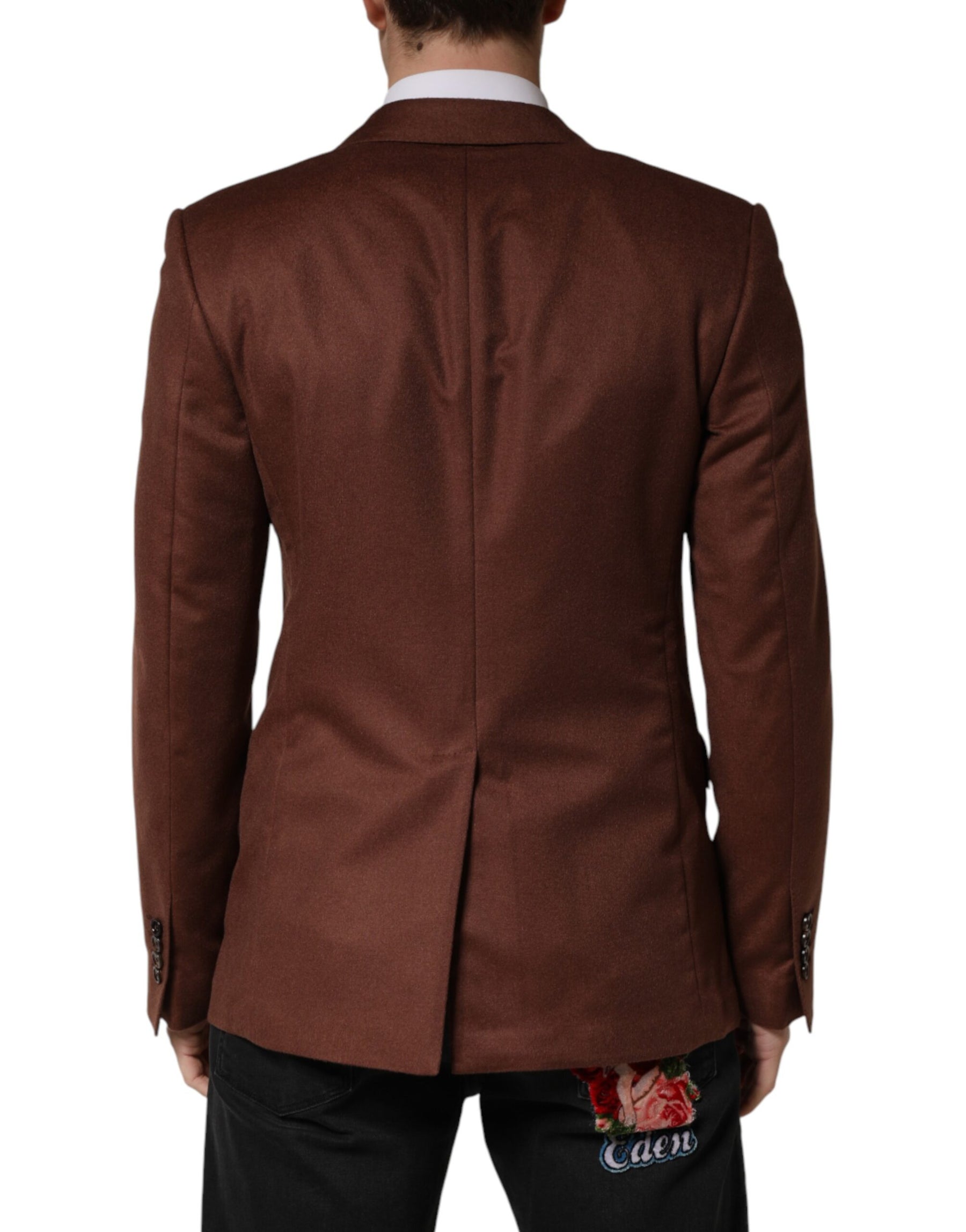 Dolce & Gabbana Brown Cashmere Single Breasted Jacket Blazer | Regal Royce
