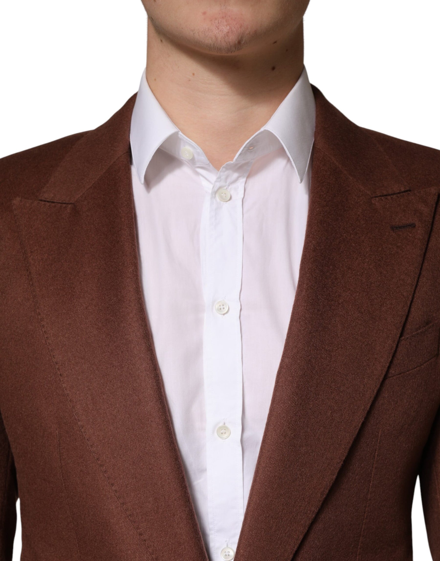 Dolce & Gabbana Brown Cashmere Single Breasted Jacket Blazer | Regal Royce