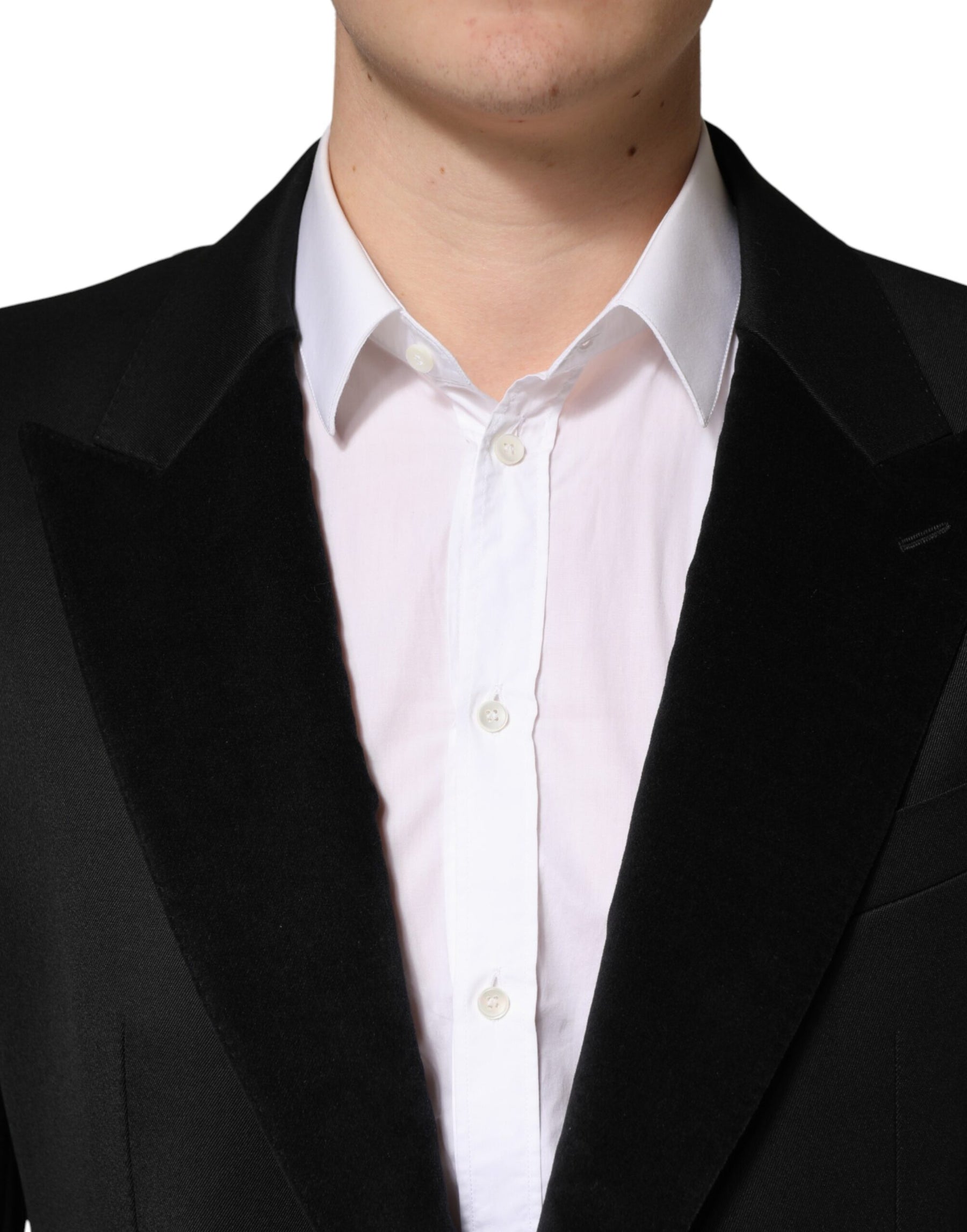 Dolce & Gabbana Black Wool Single Breasted Jacket Blazer | Regal Royce