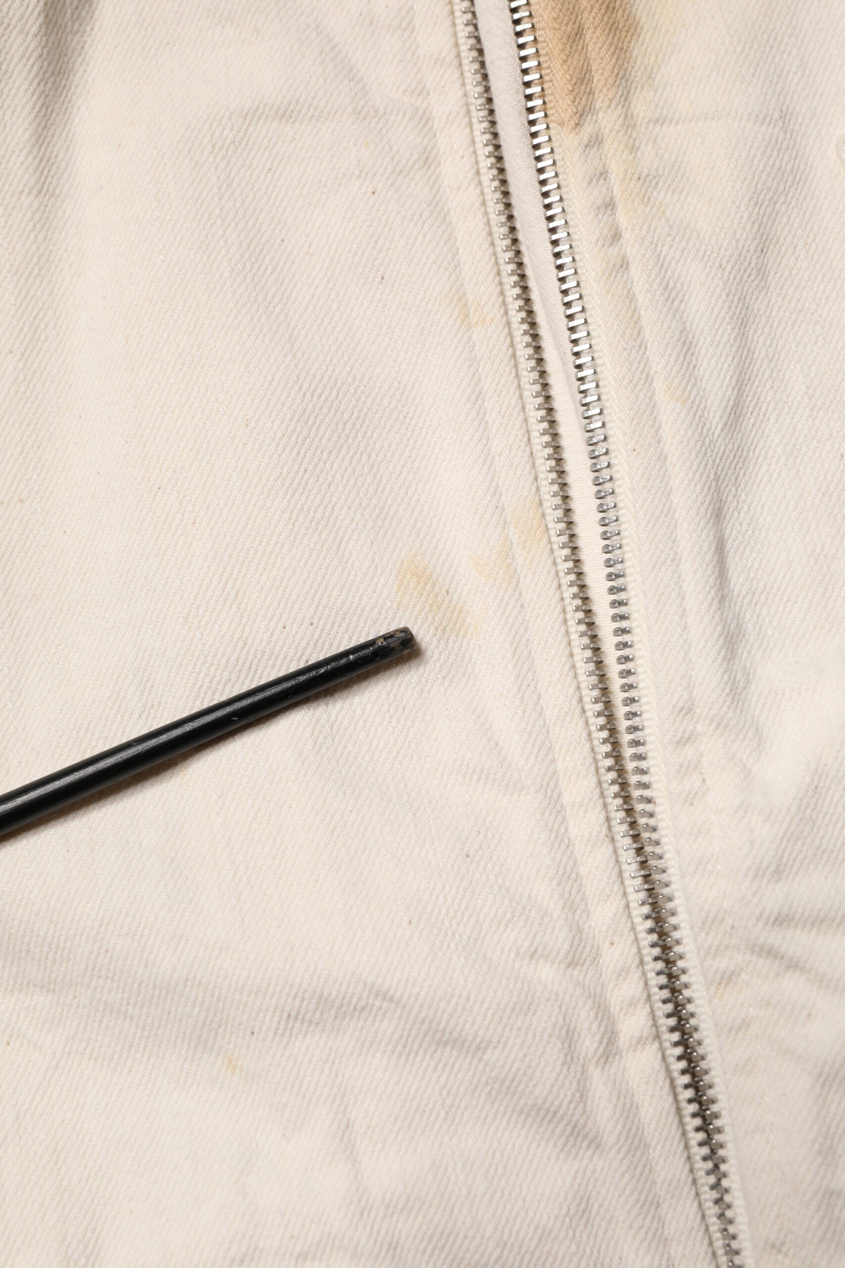 Dolce & Gabbana Off White Cotton Full Zip Denim Men Blouson Jacket | Regal Royce