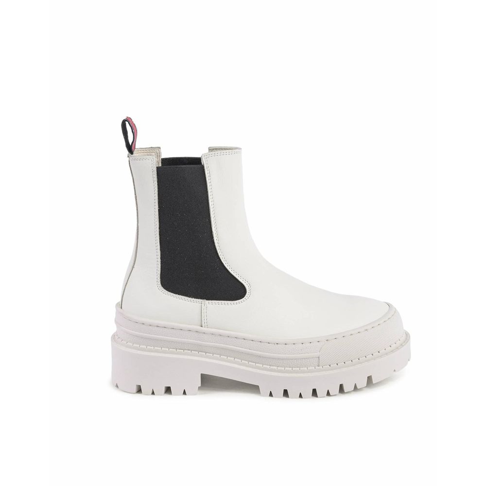 Tommy Hilfiger White Leather Ankle Boots | Regal Royce