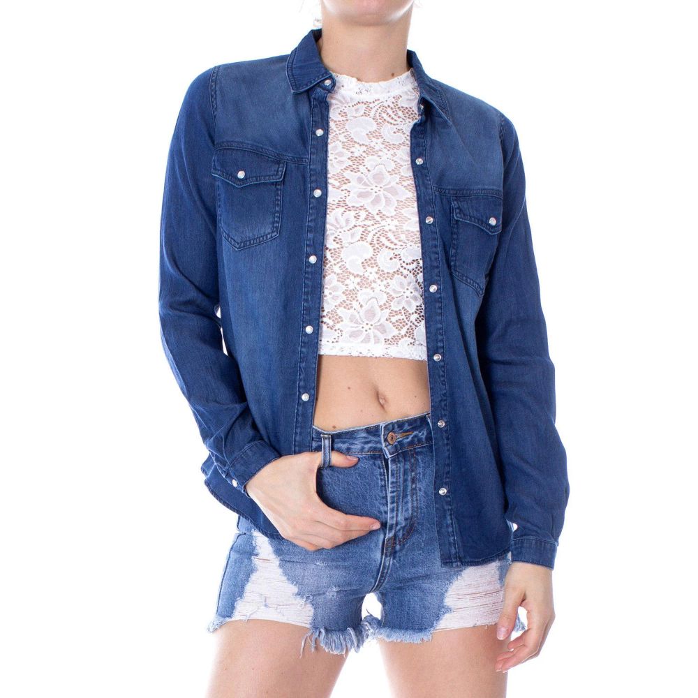 Vila Clothes Blue Denim Shirt | Regal Royce