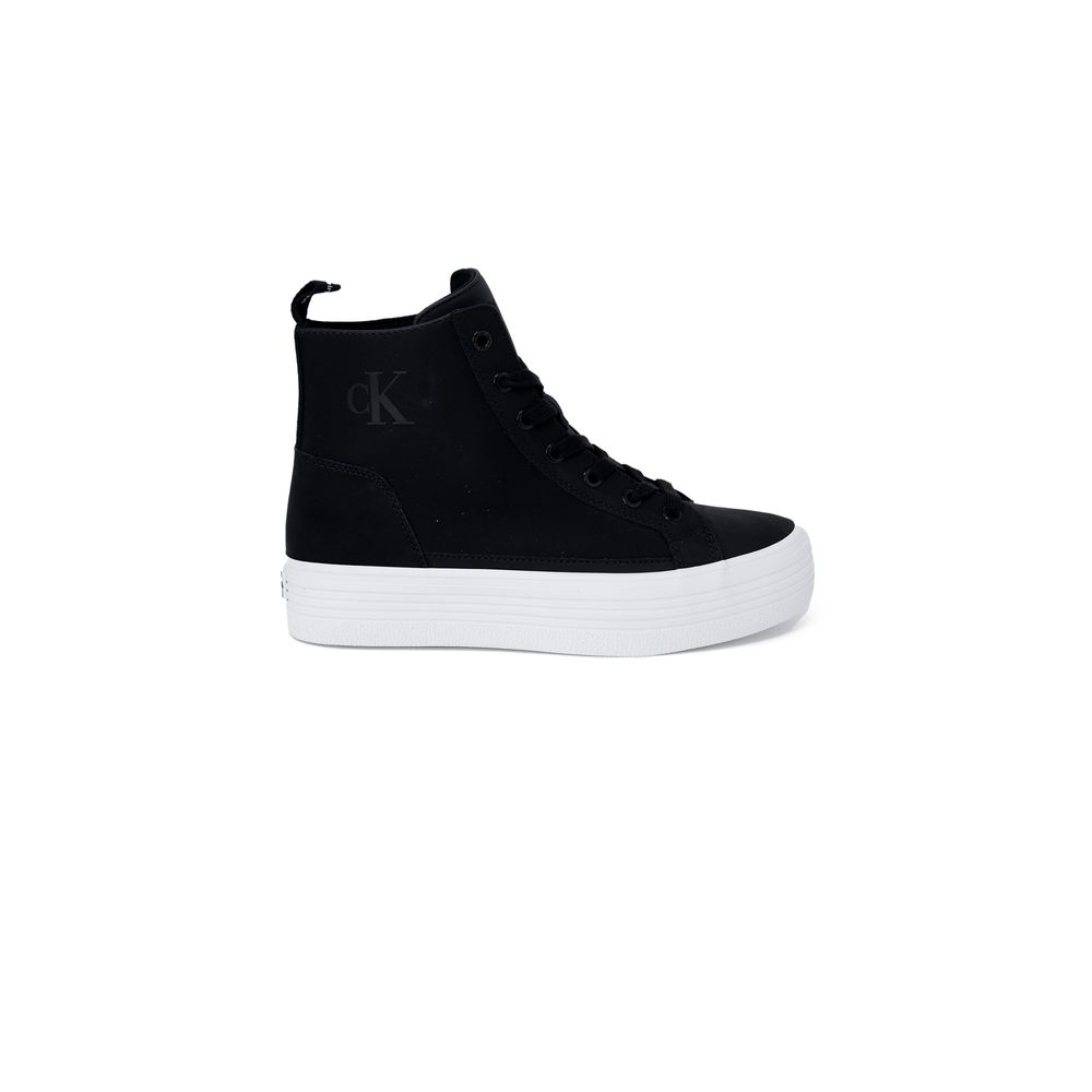 Calvin Klein Jeans Black Artificial Leather High Top Sneakers | Regal Royce