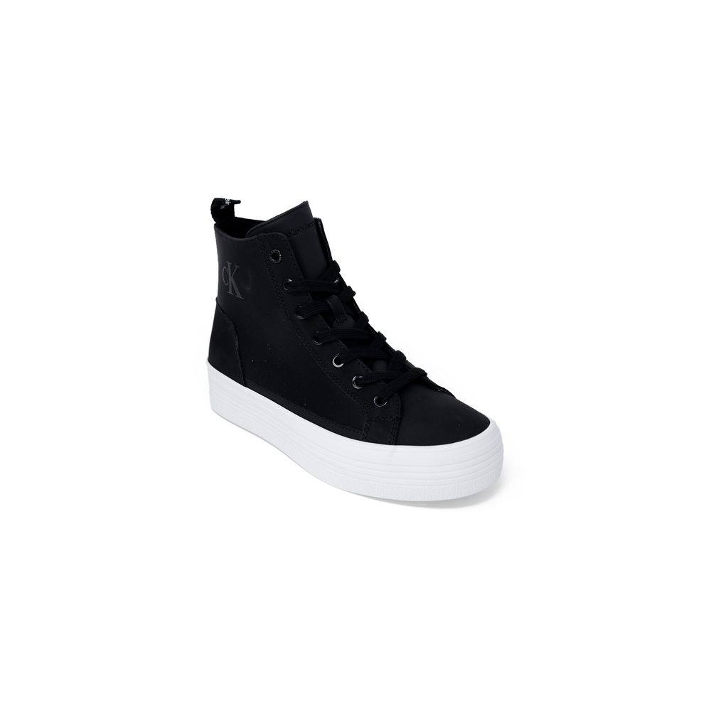 Calvin Klein Jeans Black Artificial Leather High Top Sneakers | Regal Royce