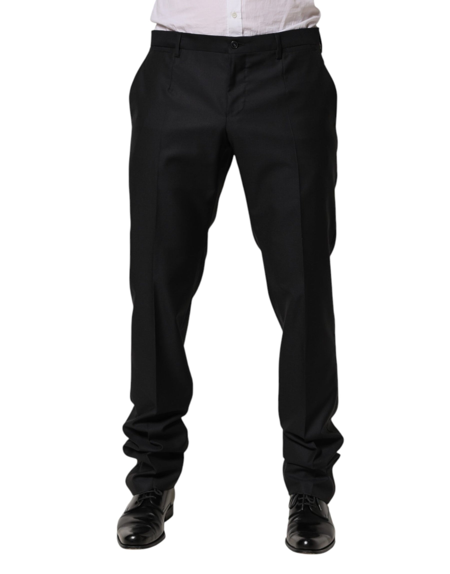 Dolce & Gabbana Black Wool Skinny Dress Formal Trouser Pants | Regal Royce