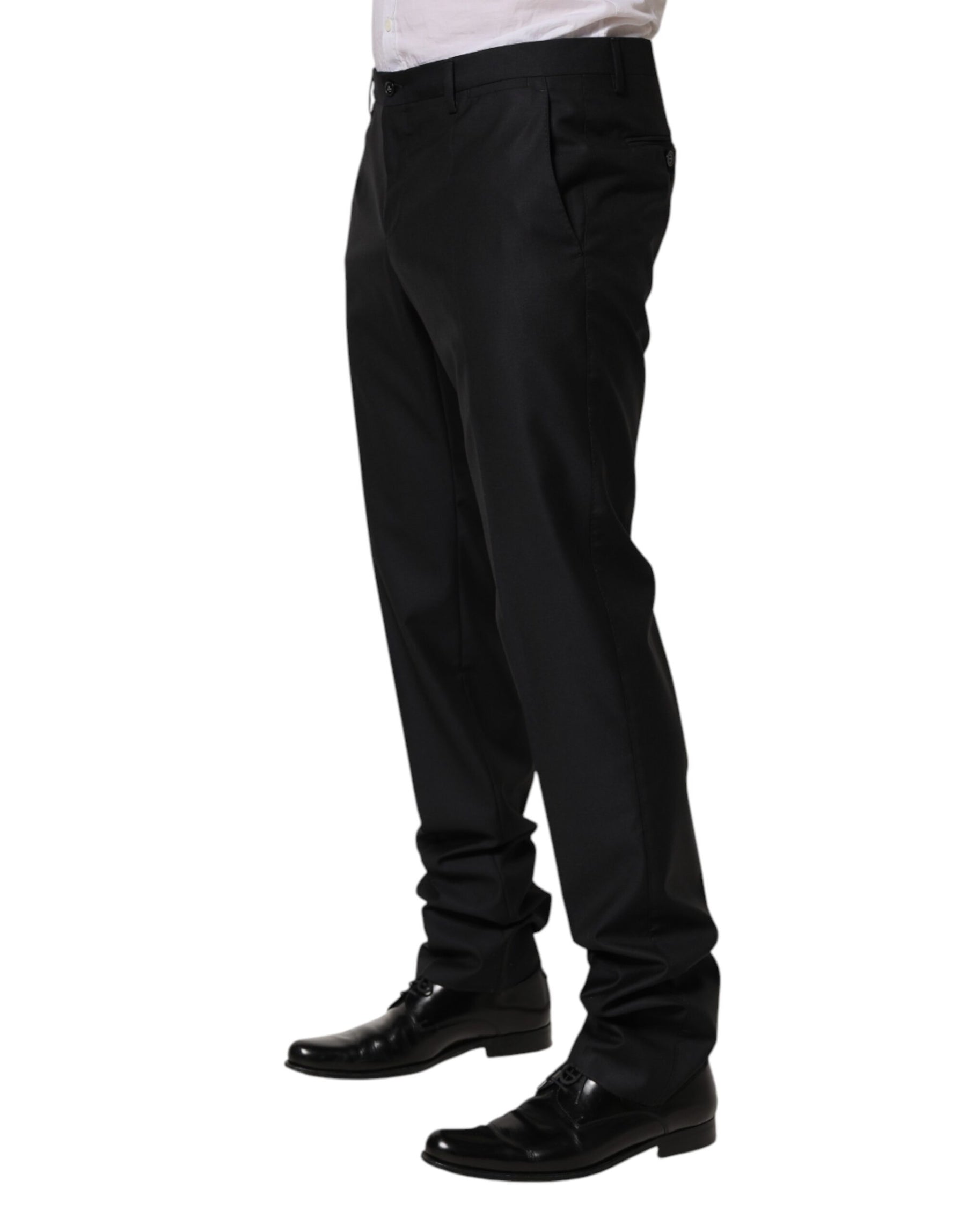 Dolce & Gabbana Black Wool Skinny Dress Formal Trouser Pants | Regal Royce