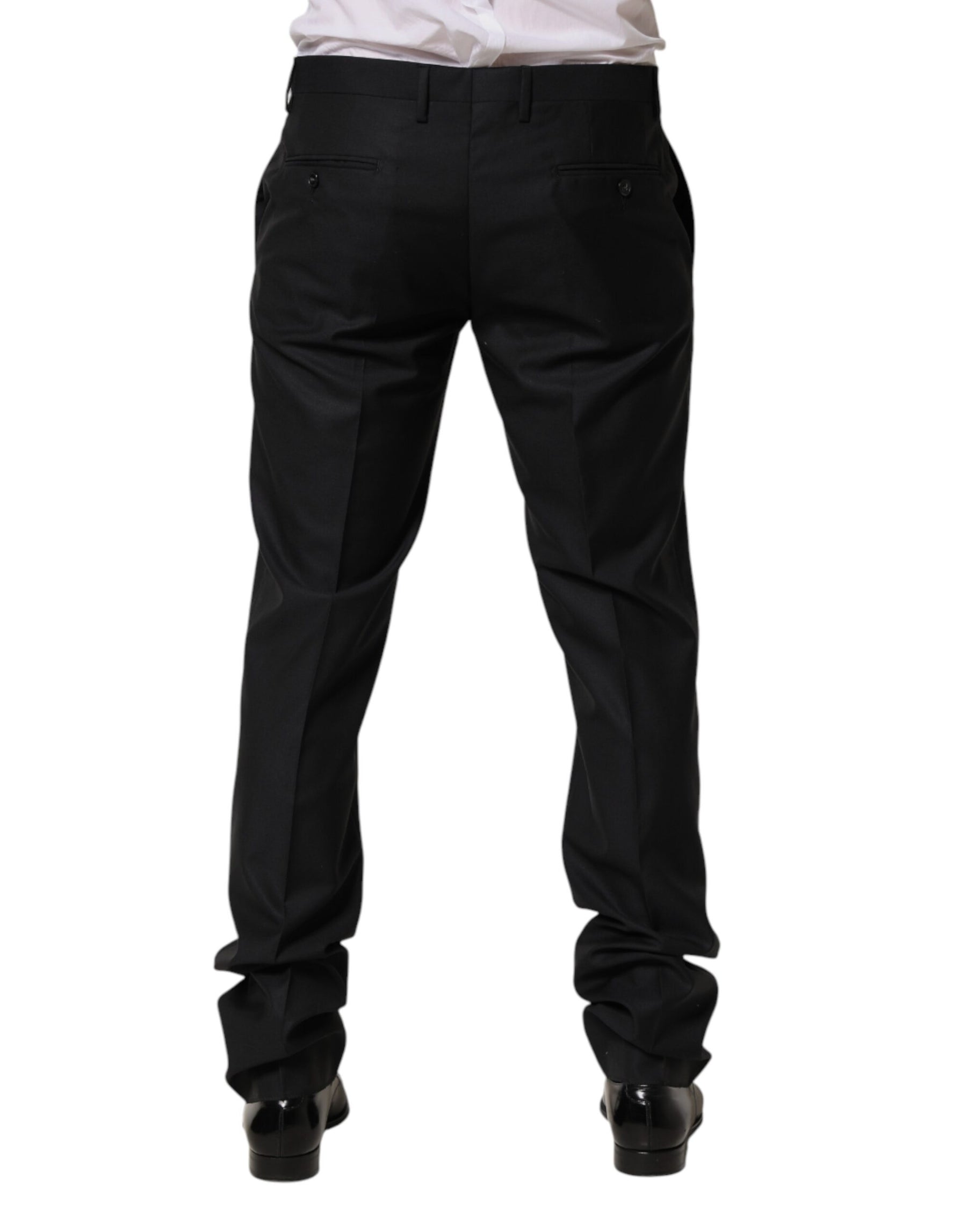 Dolce & Gabbana Black Wool Skinny Dress Formal Trouser Pants | Regal Royce