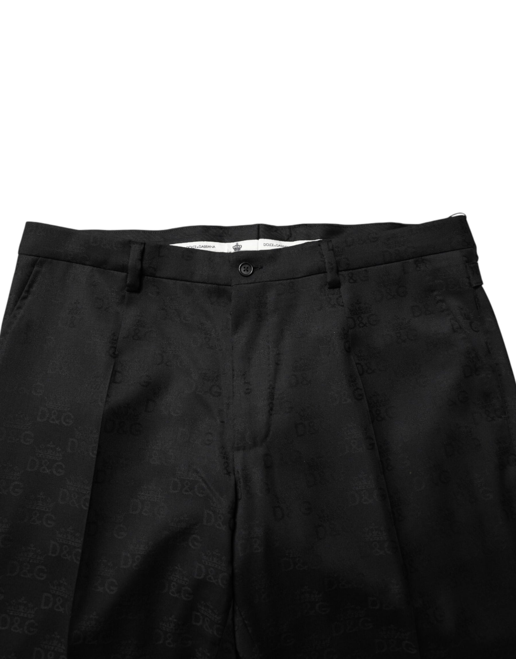 Dolce & Gabbana Black Wool Skinny Dress Formal Trouser Pants | Regal Royce