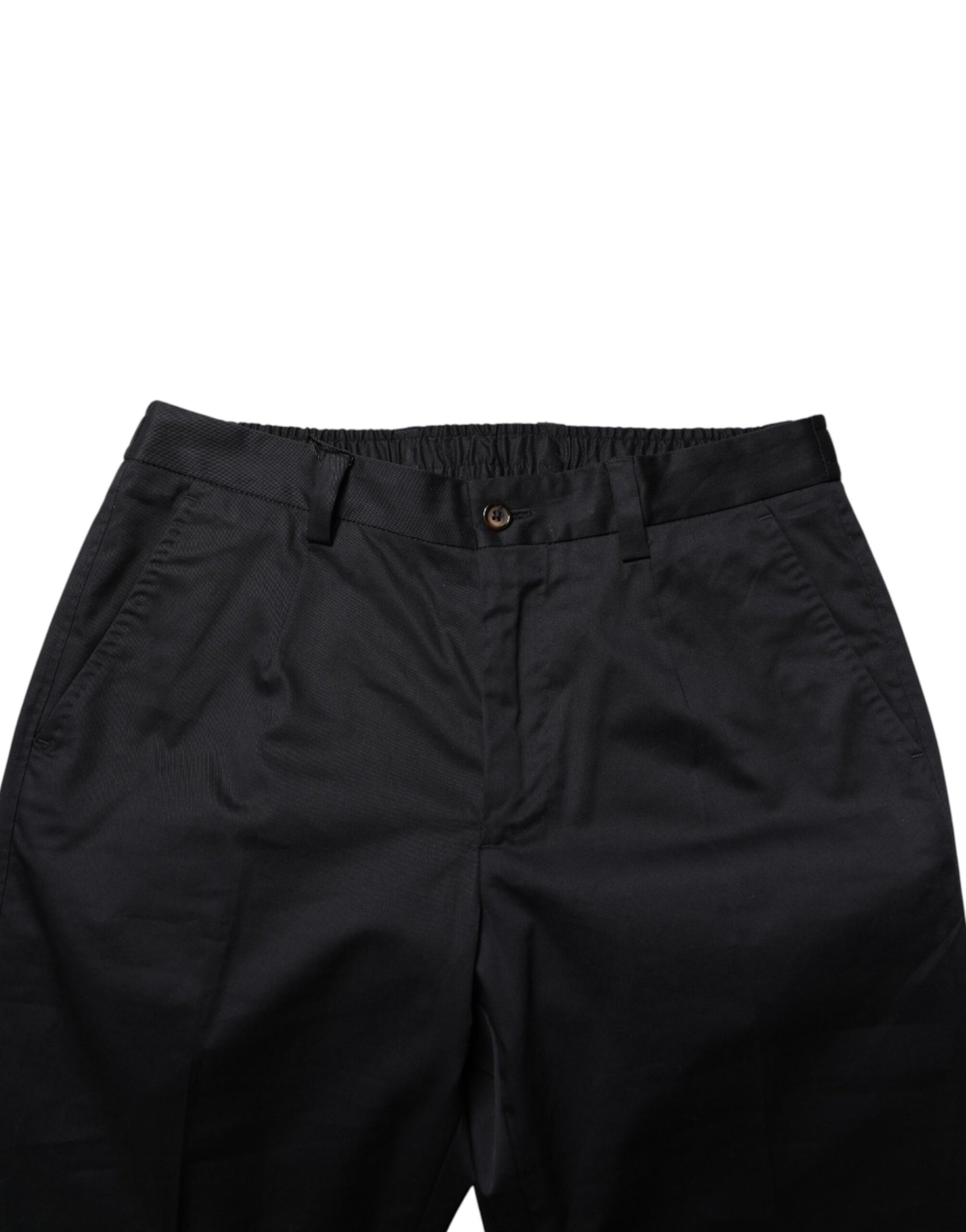 Dolce & Gabbana Dark Blue Cotton Skinny Dress Trouser Pants | Regal Royce