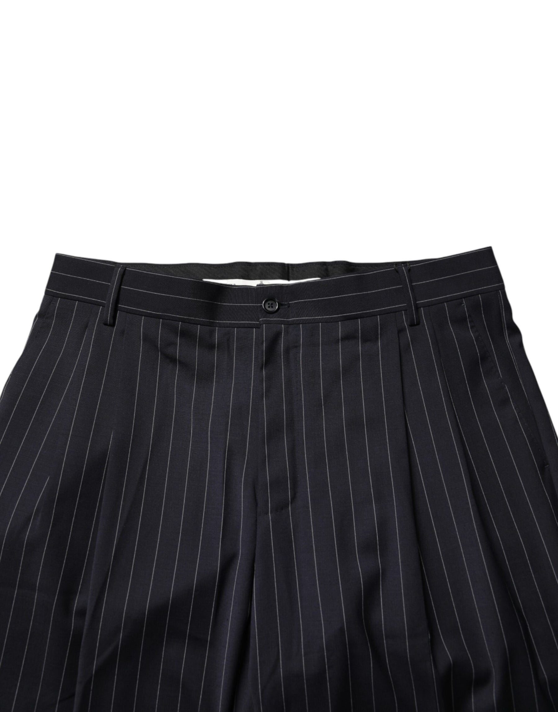 Dolce & Gabbana Black Stripe Straight Men Dress Trouser Pants | Regal Royce