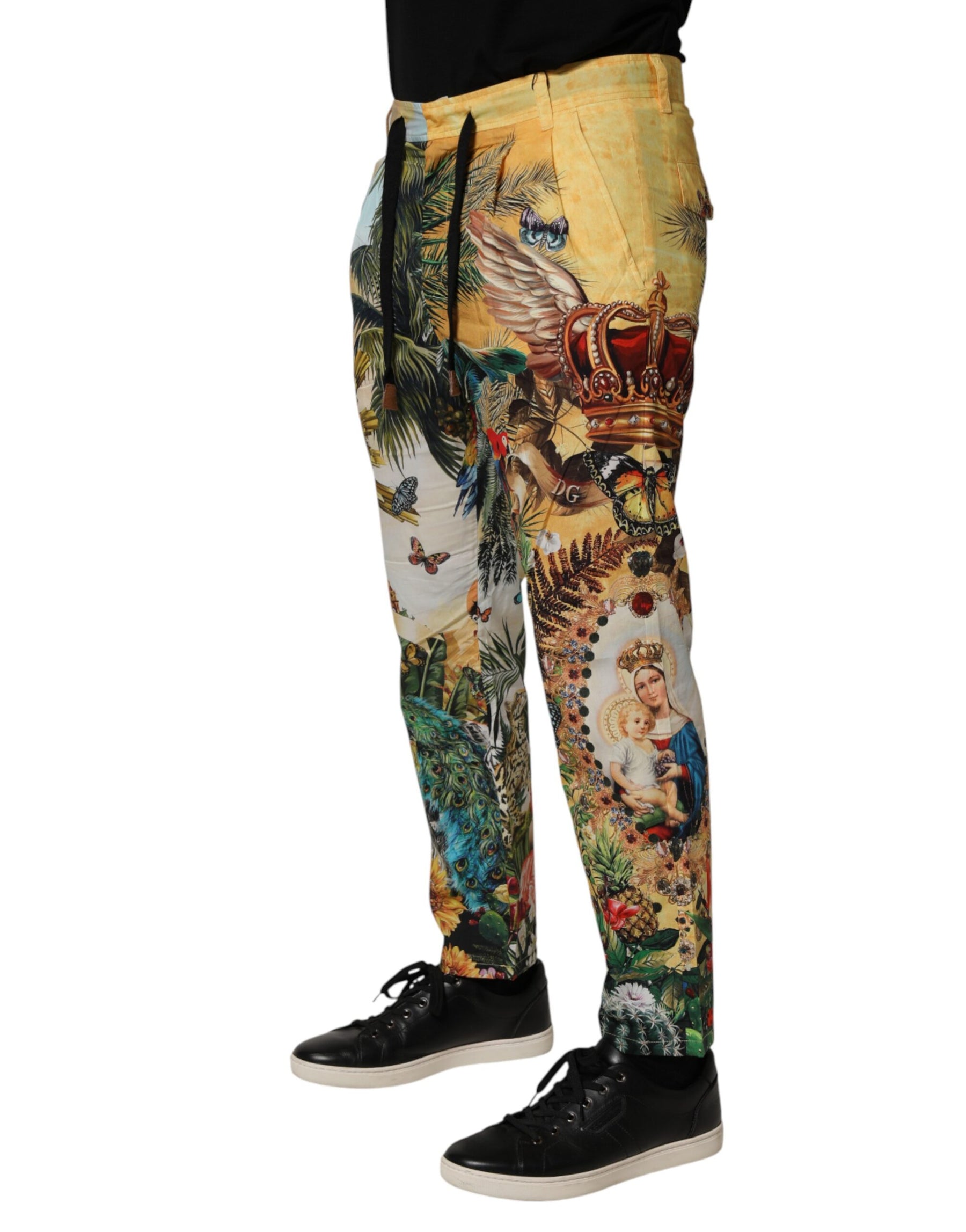 Dolce & Gabbana Multicolor Tropical King Lounge Trouser Pants | Regal Royce