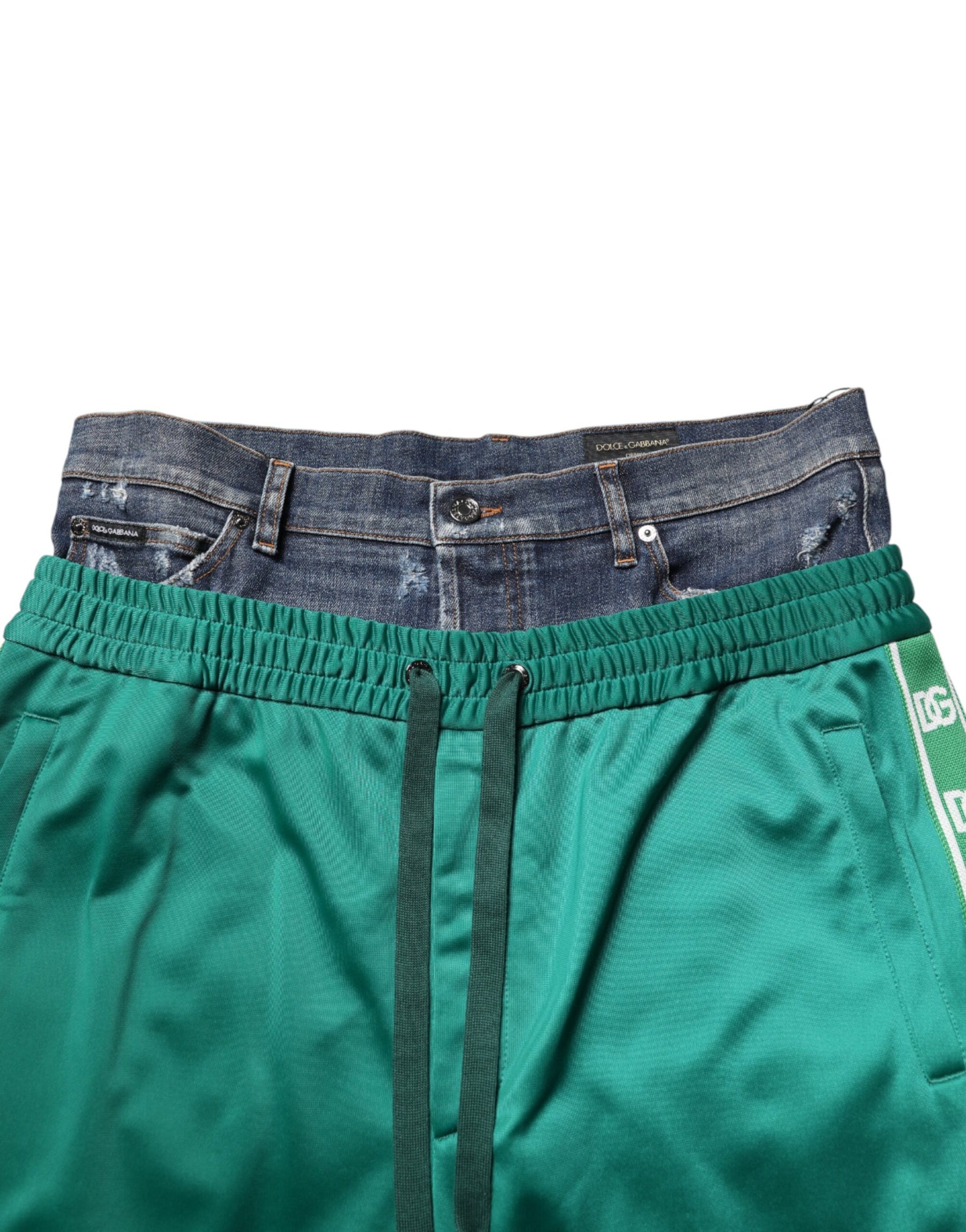 Dolce & Gabbana Multicolor Panelled Straight-Leg Denim Jeans | Regal Royce