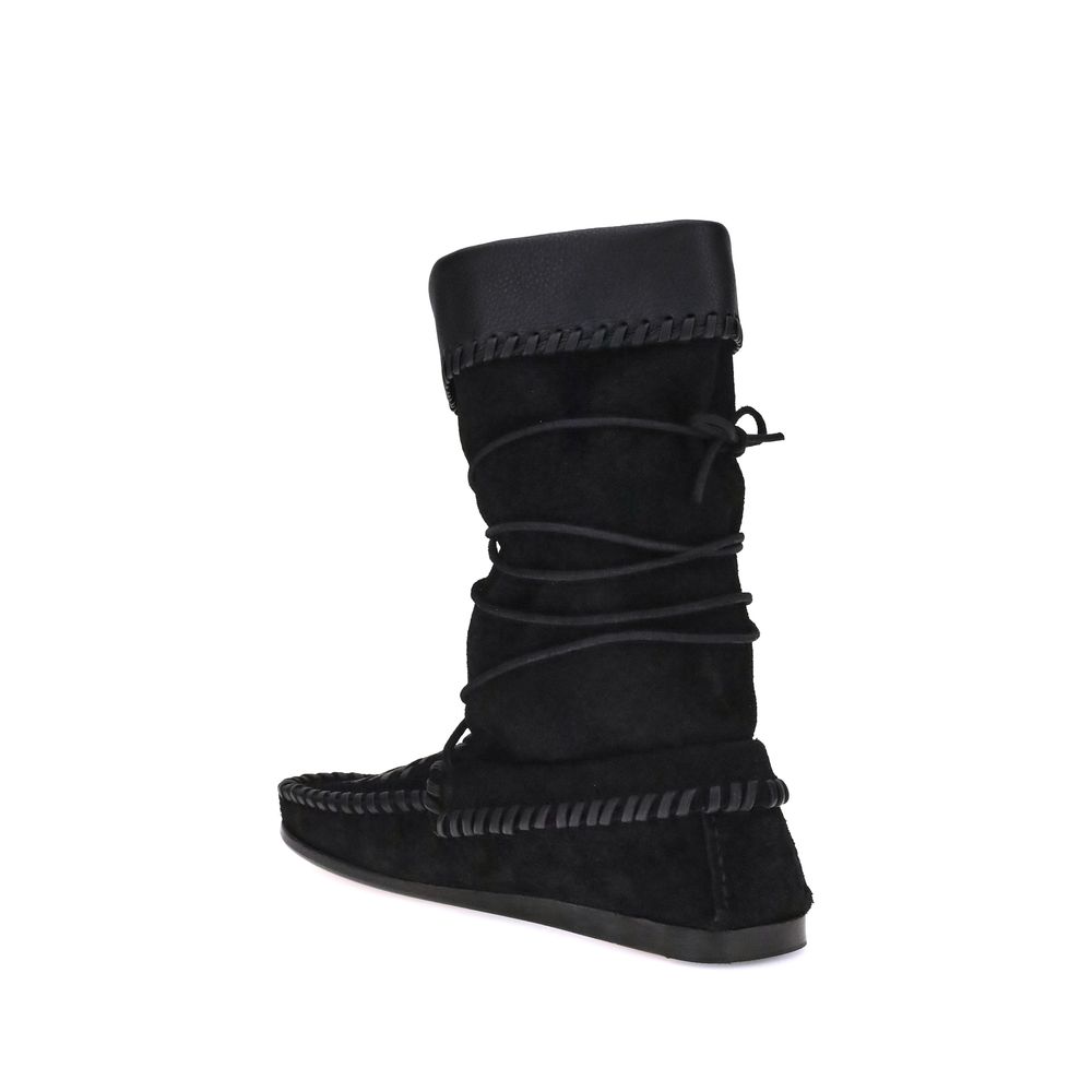 Isabel Marant Brown Calf Leather Bos Taurus Lace-Up Boots | Regal Royce