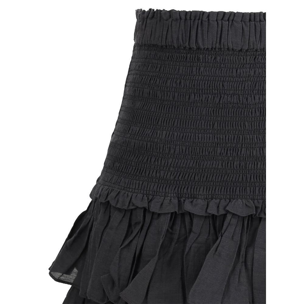 Marant Etoile Black Cotton Mini Skirt | Regal Royce