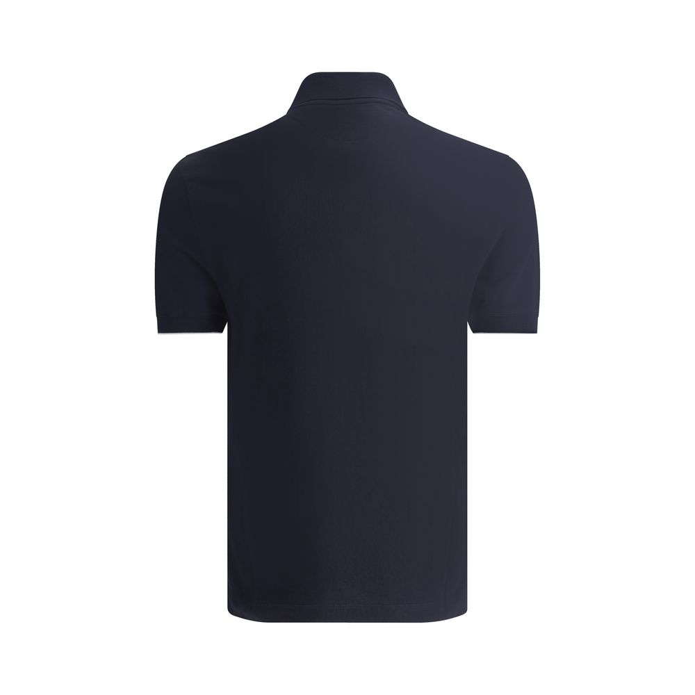 Brunello Cucinelli Blue Cotton Polo Shirt | Regal Royce