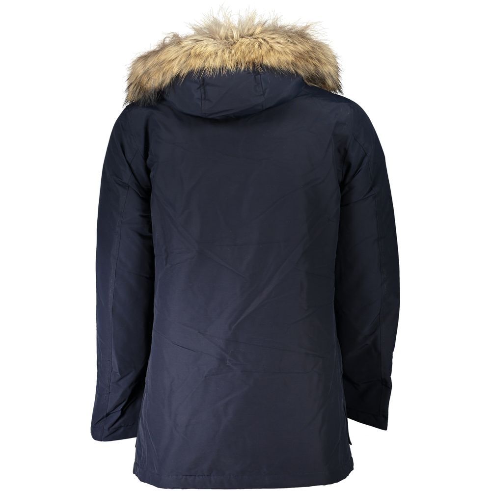 Woolrich Blue Cotton Men's Parka | Regal Royce