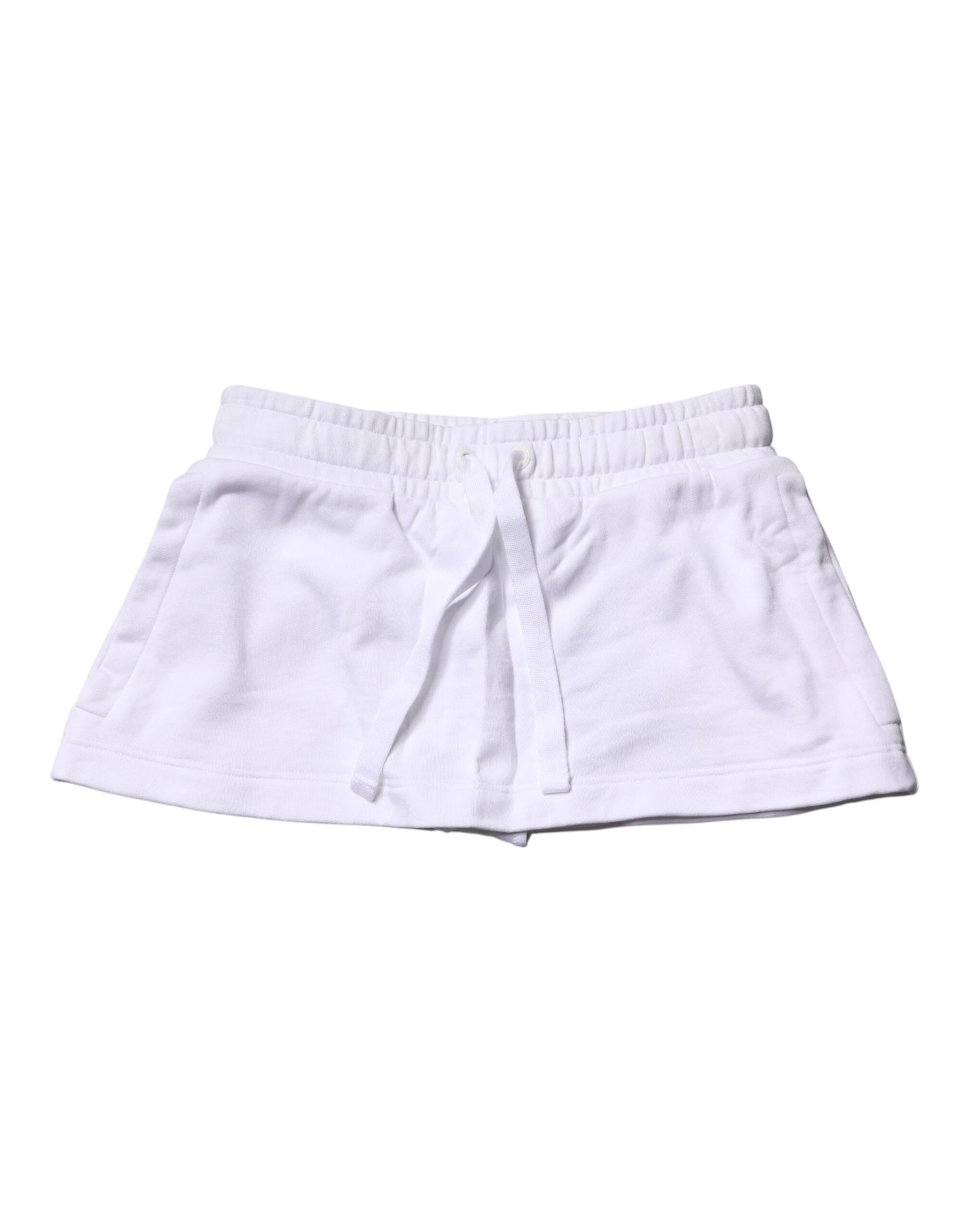 Dolce & Gabbana White Cotton Blend Mid Waist A-line Mini Skirt | Regal Royce