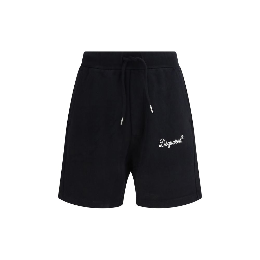 Dsquared² Black Cotton Bermuda Shorts | Regal Royce