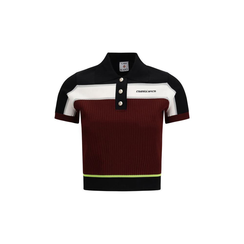 Casablanca Multicolor Viscose Polo Shirt | Regal Royce