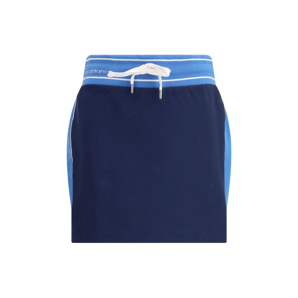 Casablanca Blue Cotton Mini Skirt | Regal Royce