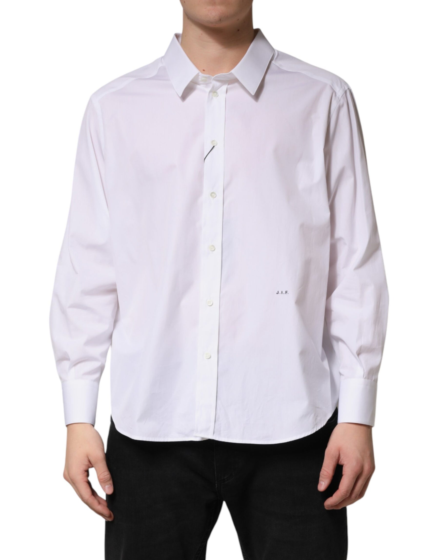 Dolce & Gabbana White SARTORIA Cotton Collared Dress Shirt | Regal Royce