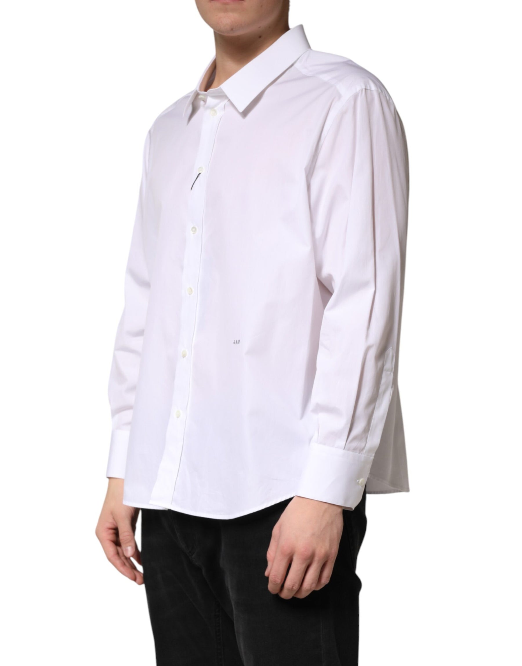 Dolce & Gabbana White SARTORIA Cotton Collared Dress Shirt | Regal Royce