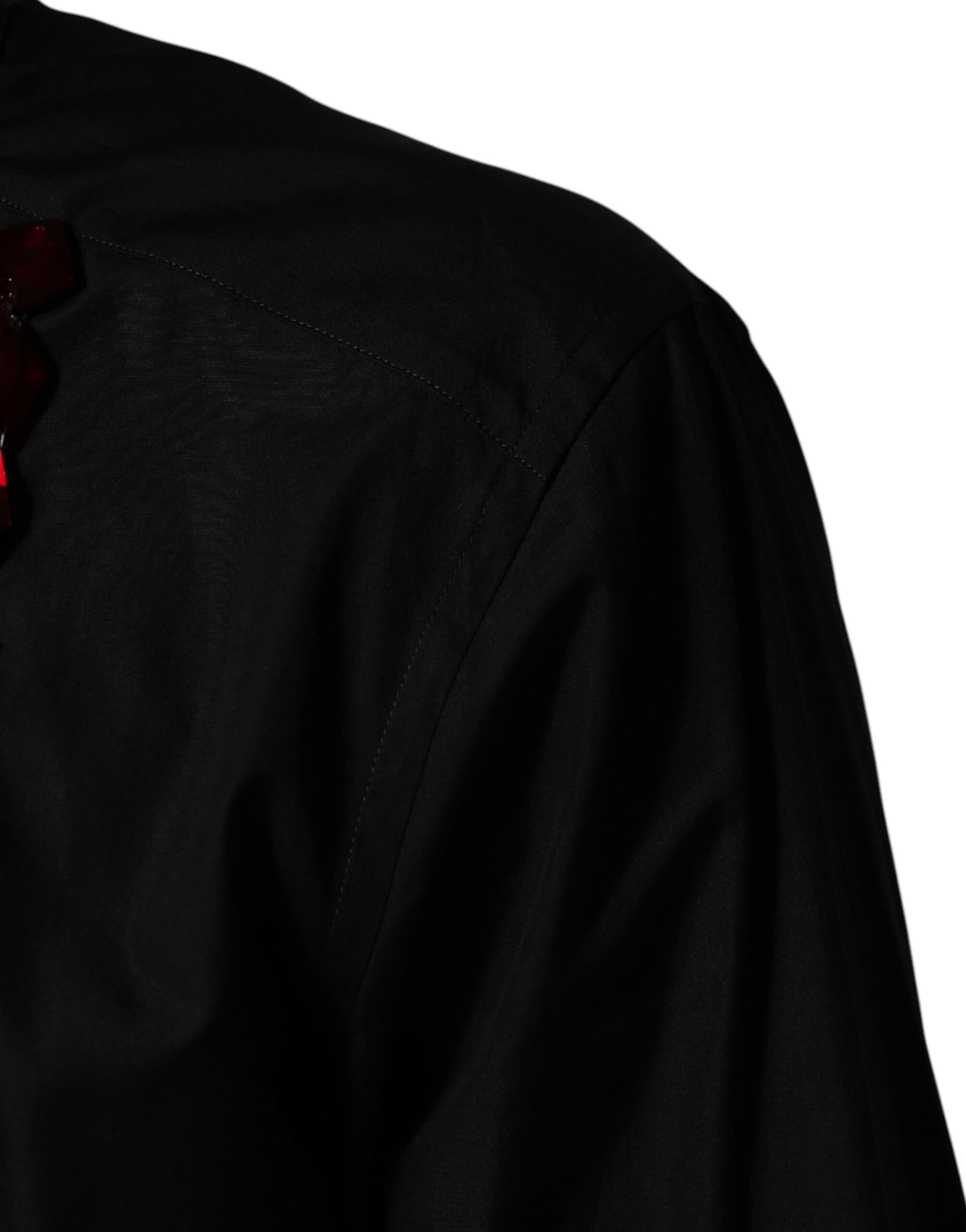 Dolce & Gabbana Black Crystal GOLD Formal Cotton Dress Shirt | Regal Royce