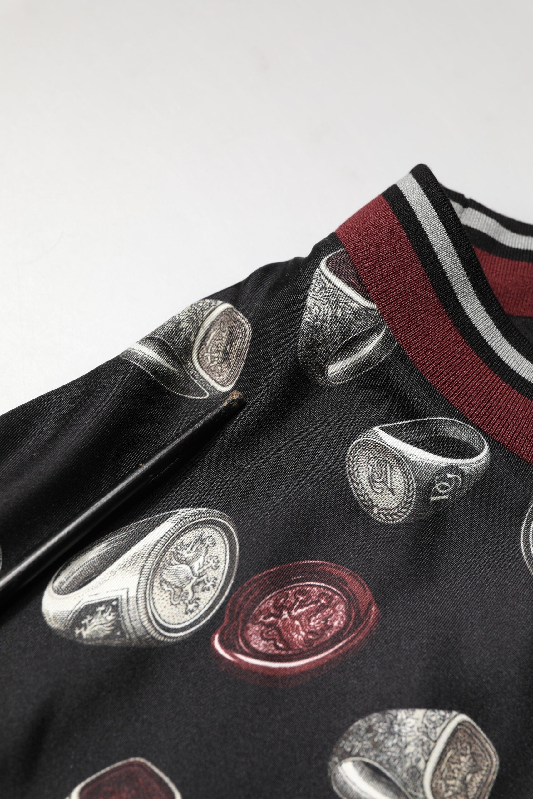 Dolce & Gabbana Black Ring Print CrewNeck Sweatshirt  Sweater | Regal Royce