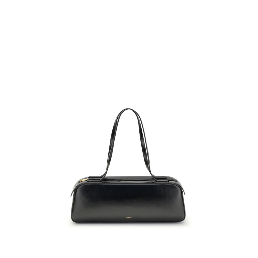 Khaite Black Calf Leather Bos Taurus Shoulder Bag | Regal Royce