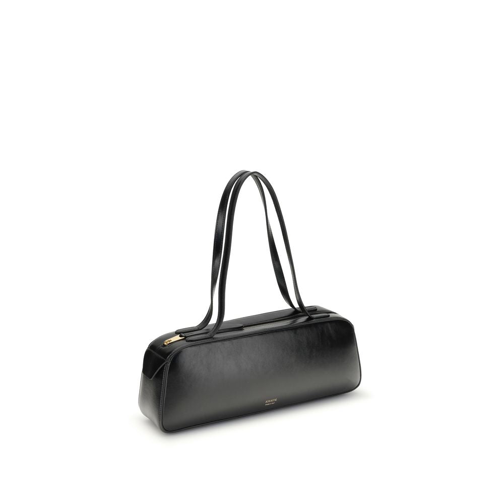 Khaite Black Calf Leather Bos Taurus Shoulder Bag | Regal Royce